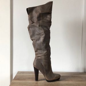 Jessica Simpson over the knee distressed boots